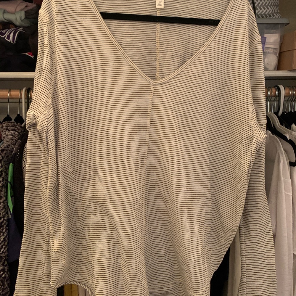 Black and white striped long sleeve